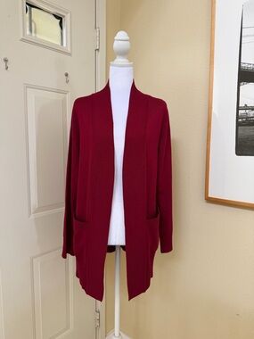 Active USA Open-Front Burgundy Cardigan Size 1X